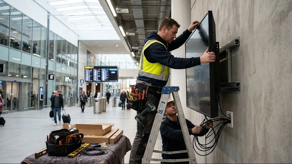 JCDecaux crew in custom hi-vis workwear